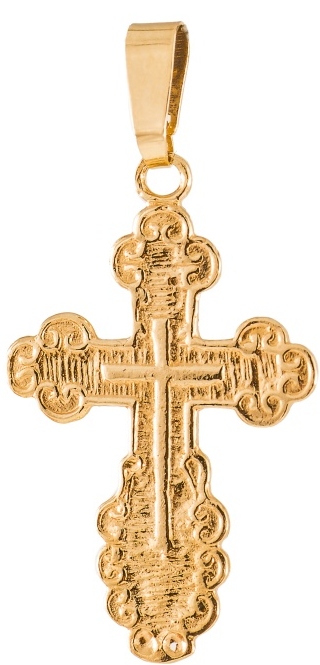 Kultainen risti koristettu K10172 - Rippiristi kulta - K10172 - 1