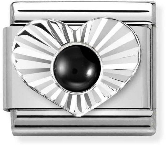 Nomination Silver Syd=C3=A4n Musta Agaatti 330508-02 - Composable Classic - 330508-02 - 1