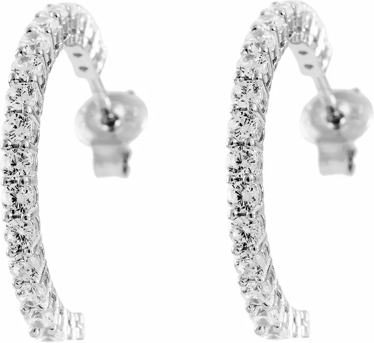 Puolirengas korvakorut CKK122 - Hopeiset korvakorut - CKK122 - 1