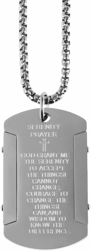 Serenity prayer, ter=C3=A4sriipus - Teräksiset kaulakorut - SH368-002 - 1