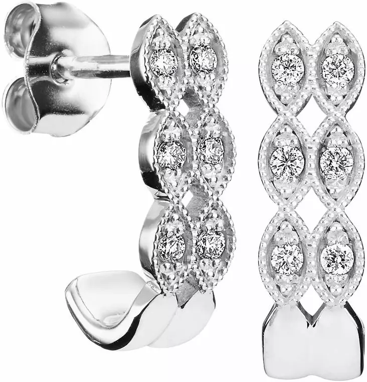 Valkokultaiset Clara-timanttikorvakorut - Timanttiviikot - 143-269V-12 - 1