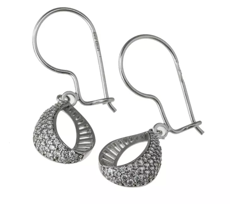 valkokultaiset kyynel korvakorut 17-k1702 - OUTLET korvakorut - 17-K1702 - 1