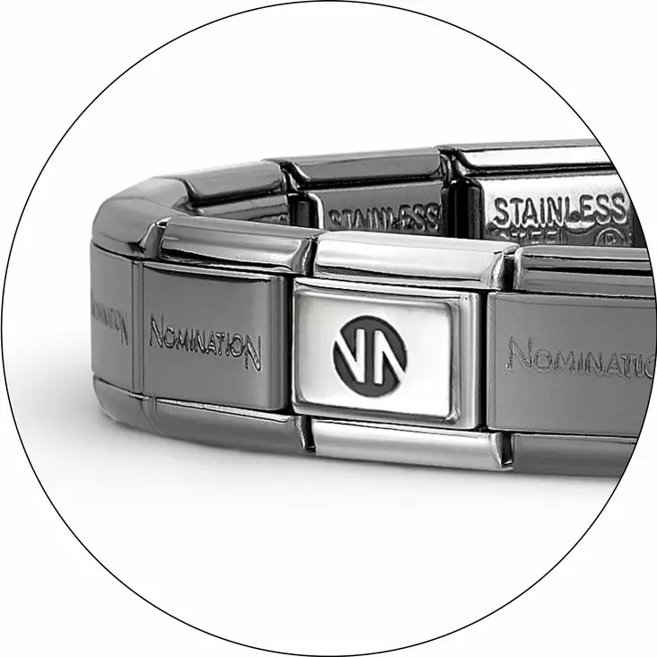 Nomination aloitusranneke, musta - Nomination combosable classic - 530301SI002 - 1