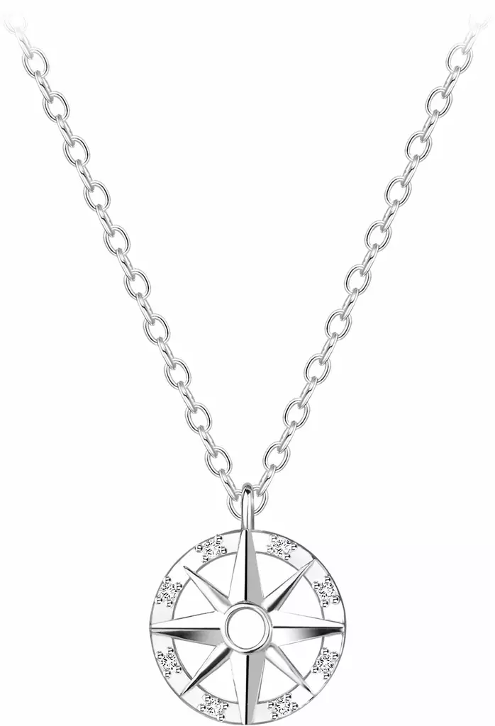 Kompassi riipus 45 cm 12x12 mm hopeaa - Hopeiset kaulakorut - Y1932 - 1