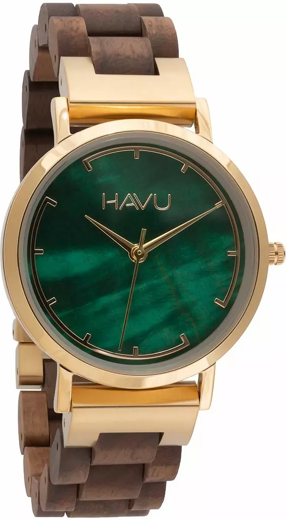 Havu Revontuli rannekello Pähkinä 32mm edestä kuvattuna - Havu - HAVU-REVON-PAH-32 - 1
