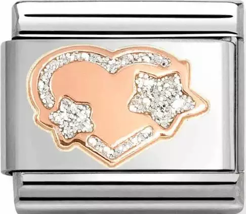 Nomination Silver Glitter Heart 430202-4 - Composable Classic - 430202-42 - 1