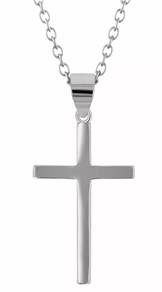 Ristiriipus hopeaa 24x12 mm - Rippiristi hopea - SH239-002 - 1