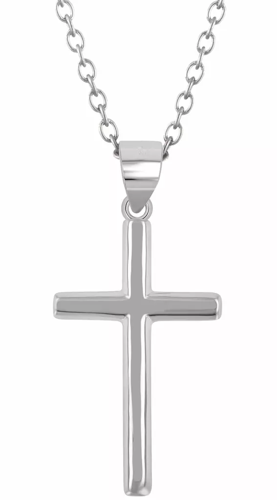 Ristiriipus Sile=C3=A4 27x15 mm 45cm - Rippiristi hopea - SH242-002 - 1