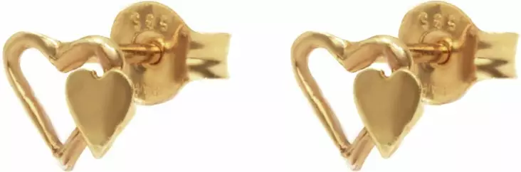 Tuplasyd=C3=A4n korvakoru tappi K20212 - Kultaiset korvakorut - K20212 - 1