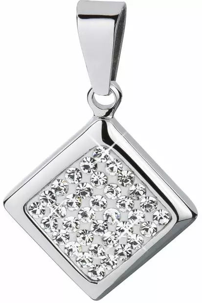 Neli=C3=B6-riipus ter=C3=A4s ja zirkoni 616033 - Teräsriipukset - 616033 - 1