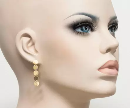 Kultaiset korvakorut K20213 mallinukella - Kultaiset korvakorut - K20213 - 2