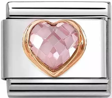 Nomination Fasettisydän Pink 430607-003 - Nomination combosable classic - 430607-003 - 1
