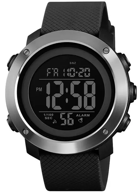 Rannekello Skmei hopea-musta S343 - Miesten rannekellot - S343 - 1