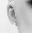 Helmi korvakoru 7mm tappi valkokultaa - Kultaiset korvakorut - K20163 - 2