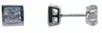 Neliö zirkoni 5x5mm tappi kirkas - Hopeiset korvakorut - C10543 - 1