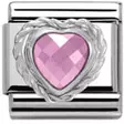 Nomination pala - Vaaleanpunainen, CZ, hopea - 330603 003 - Ystävänpäivä - 330603-003 - 1