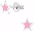 Silver Star pink emaloitu Y5893 - Hopeiset korvakorut - Y5893 - 1