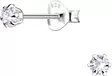 Krappi korvakoru 3 mm kirkas cz hopeaa - Hopeiset korvakorut - Y2143 - 1