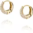 Mockberg Pave precious mini gold hoops - Teräksiset korvakorut - MB0193 - 1