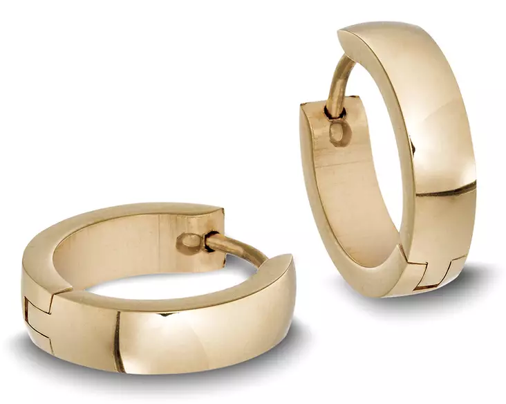 618012-3 Punakullatut korvarenkaat - Teräksiset korvakorut - 618012-3 - 1