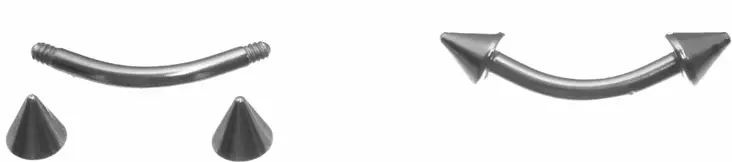 Bananabelli kartioilla BC121033 - Barbellit ja industrial korut - BC121033 - 1