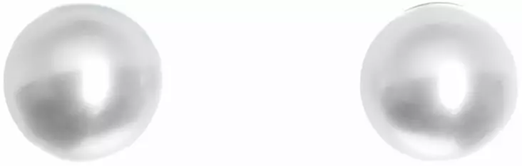 Helmi korvakoru 7mm tappi valkokultaa K20163 - Kultaiset korvakorut - K20163 - 1