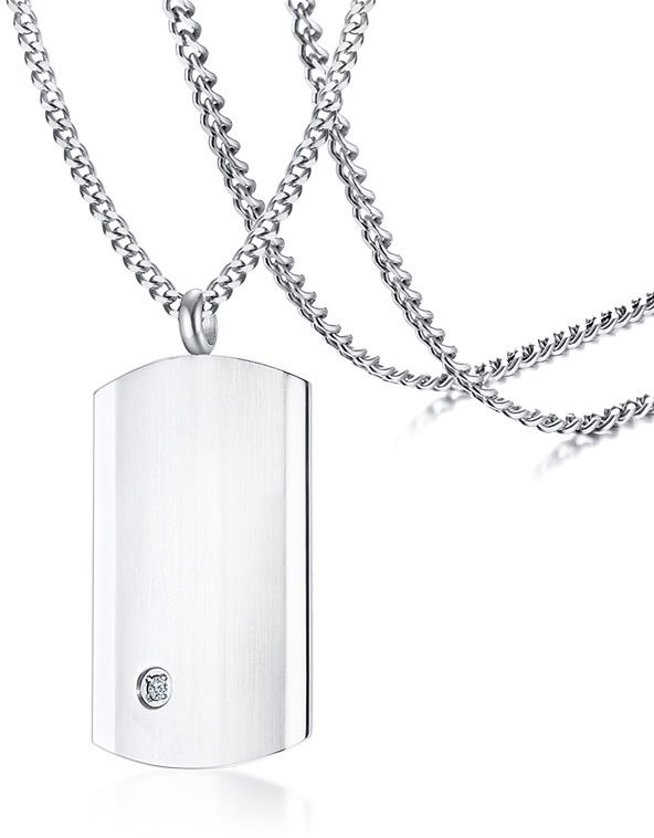 James Ter=C3=A4slaatta Zirkonilla GR003 1 - Teräksiset kaulakorut - GR003 - 1