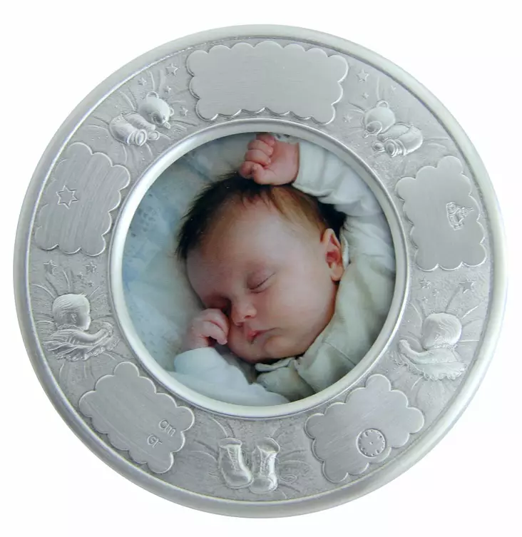 Kastekehys, nalle ja vauva - Kastekehykset ja -albumit - EIK-1233 - 1