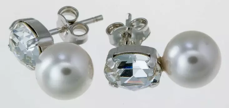 Korvakorut Helmi/Kirkas Tappi Hopea RHK383 - Hopeiset korvakorut - RHK383 - 1