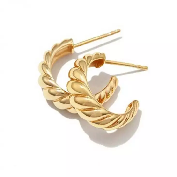 Korvarengas kierre kullattu ZK3133 - Korumetalli korvakorut - ZK3133 - 1