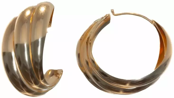 Korvarengas triplarenkaat 15mm K30043 - Kultaiset korvakorut - K30043 - 1