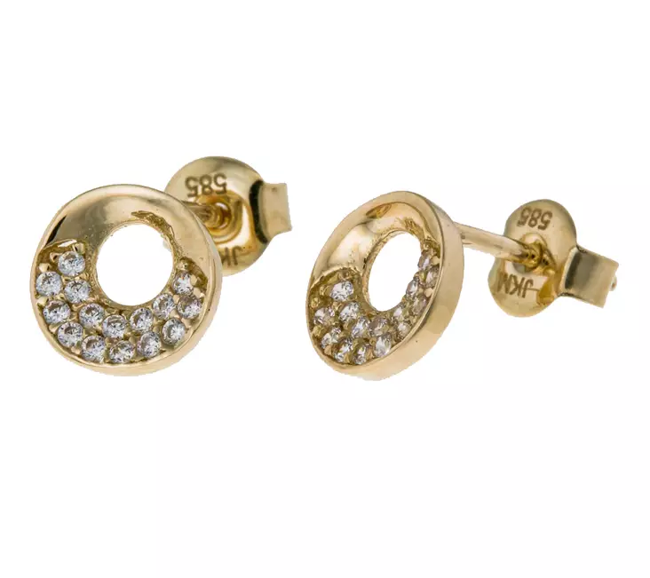 Kultainen auringonlasku-korvakorut - Kultaiset korvakorut - 17-K1803 - 1