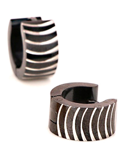 Ter=C3=A4srengas Black Ionic GK003 - Teräksiset korvakorut - GK003 - 1