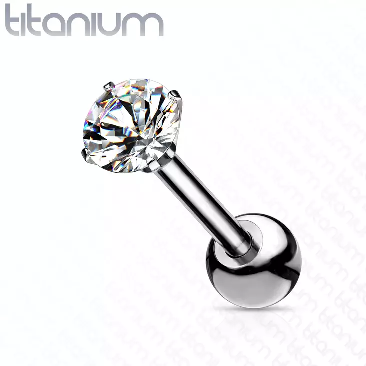 Titaani helix/labret zirkonilla - Titaaniset korvakorut - HW23-8-3 - 1