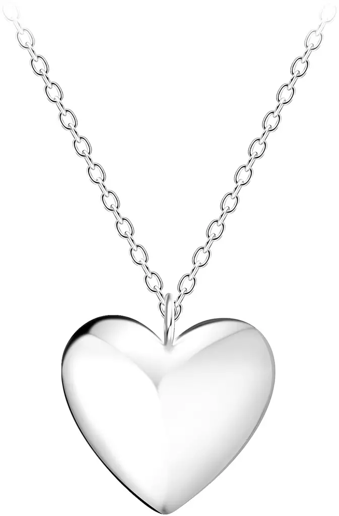 Syd=C3=A4n riipus 12x11mm 45cm - Hopeiset riipukset - Y4943 - 1