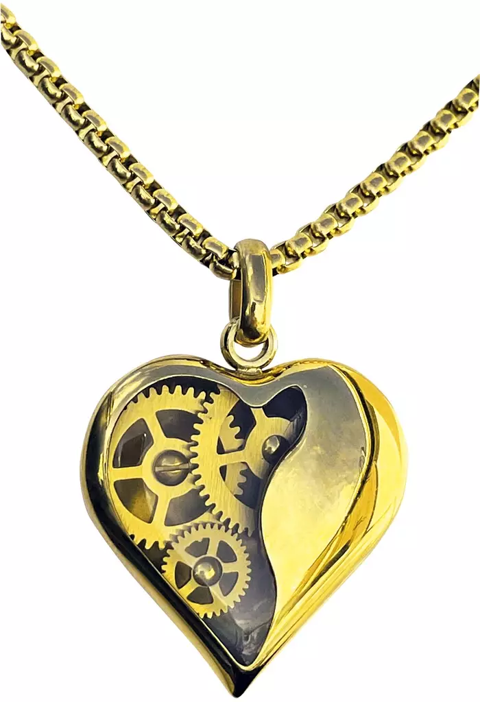 Kullattu Ajan sydän kaulakoru MSR73 - Teräksiset kaulakorut - MSR73 - 1