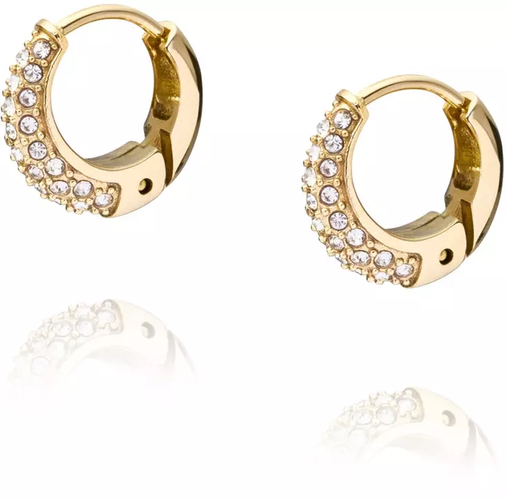 Mockberg Pave precious mini gold hoops - Teräksiset korvakorut - MB0193 - 1