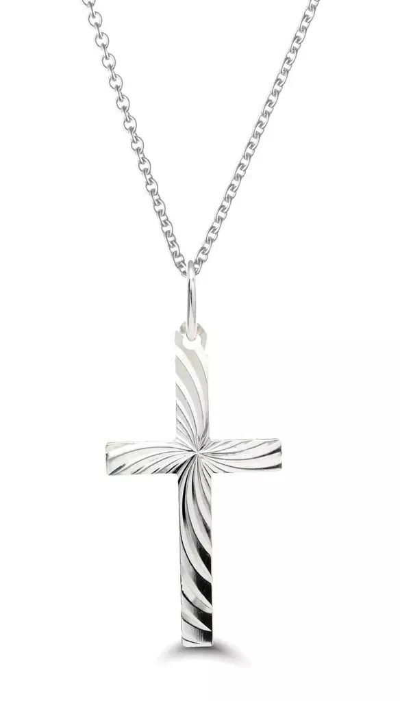 Timanttileikattu hopearisti 6-2411103 - Rippiristi hopea - 6-2411103 - 1