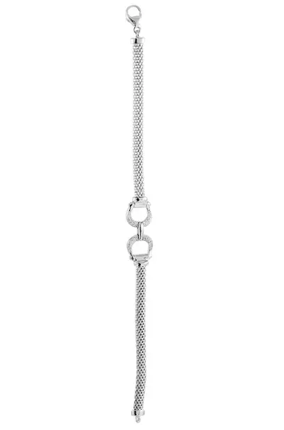 Hopeinen verkkoranneketju zirkonein koristetuilla hevosenkengill=C3=A4=
17-RH194 - Hopeiset rannekorut - 17-RH194 - 1