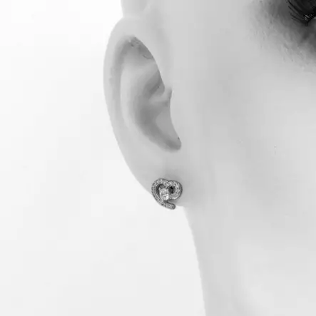 Valkokultaiset zirkonikorvakorut 17-K1794 - Kultaiset korvakorut - 17-K1794 - 2