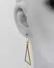 Avokolmio korvakoru koukku - Kultaiset korvakorut - K40194 - 2