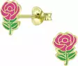 Pinkit Ruusu Korvakorut - Hopeiset korvakorut - Y6054 - 1