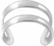 Puriste Double Line Ear Cuff Y3224 - Hopeiset korvakorut - Y3224 - 1