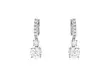 Korvarenkaat riippuva zirkoni kirkas hopea - Hopeiset korvakorut - C10354 - 1