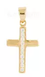Kultainen rippiristi zirkoneilla ARKR4 - OUTLET kaulakorut ja riipukset - ARKR4 - 1