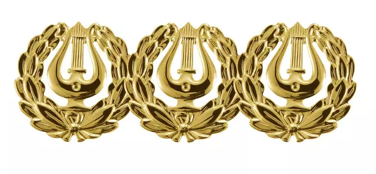 Kolmiosainen kultainen lyyra - Lyyrat - 163-314 - 1