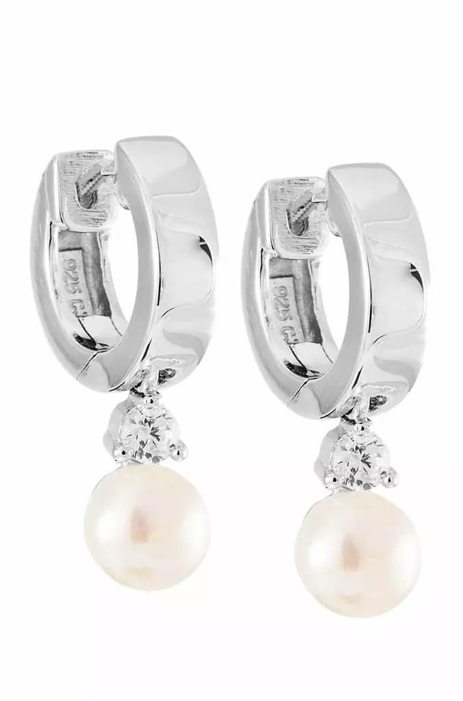 Kreoli korvakoruthelmell=C3=A4 ja zirkonilla C10084 - Elen Pearls - C10084 - 1