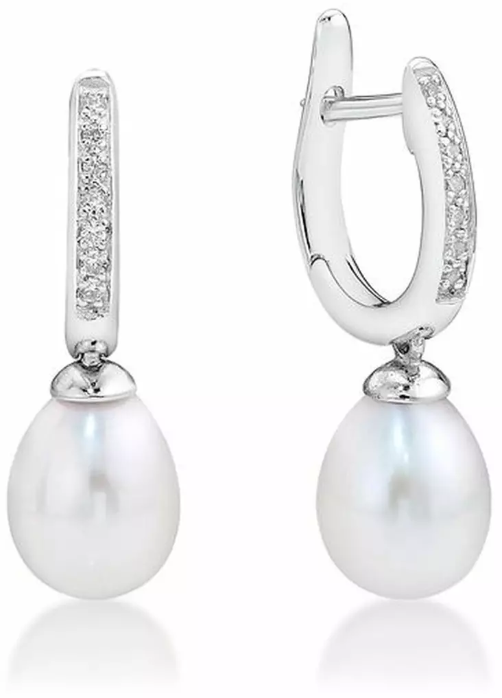 Korvakorut helmillä ja zirkoneilla - Elen Pearls - C10414 - 1