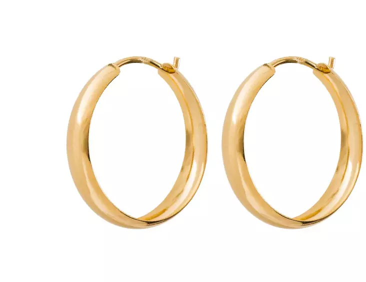 Kultainen korvarengas 3x15mm - Kultaiset korvakorut - K30004 - 1