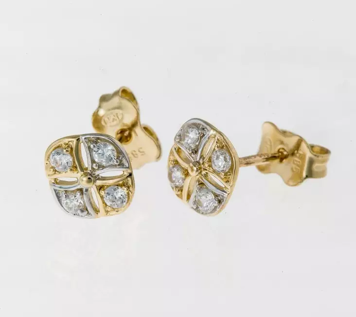 Kauniit zirkonein koristellut korvakorut 17-K1784 - OUTLET korvakorut - 17-K1784 - 1